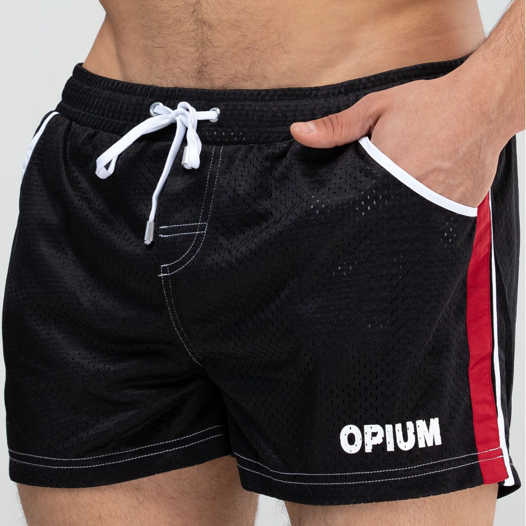 Мужские короткие шорты из быстросохнущего перфорированного материала 6