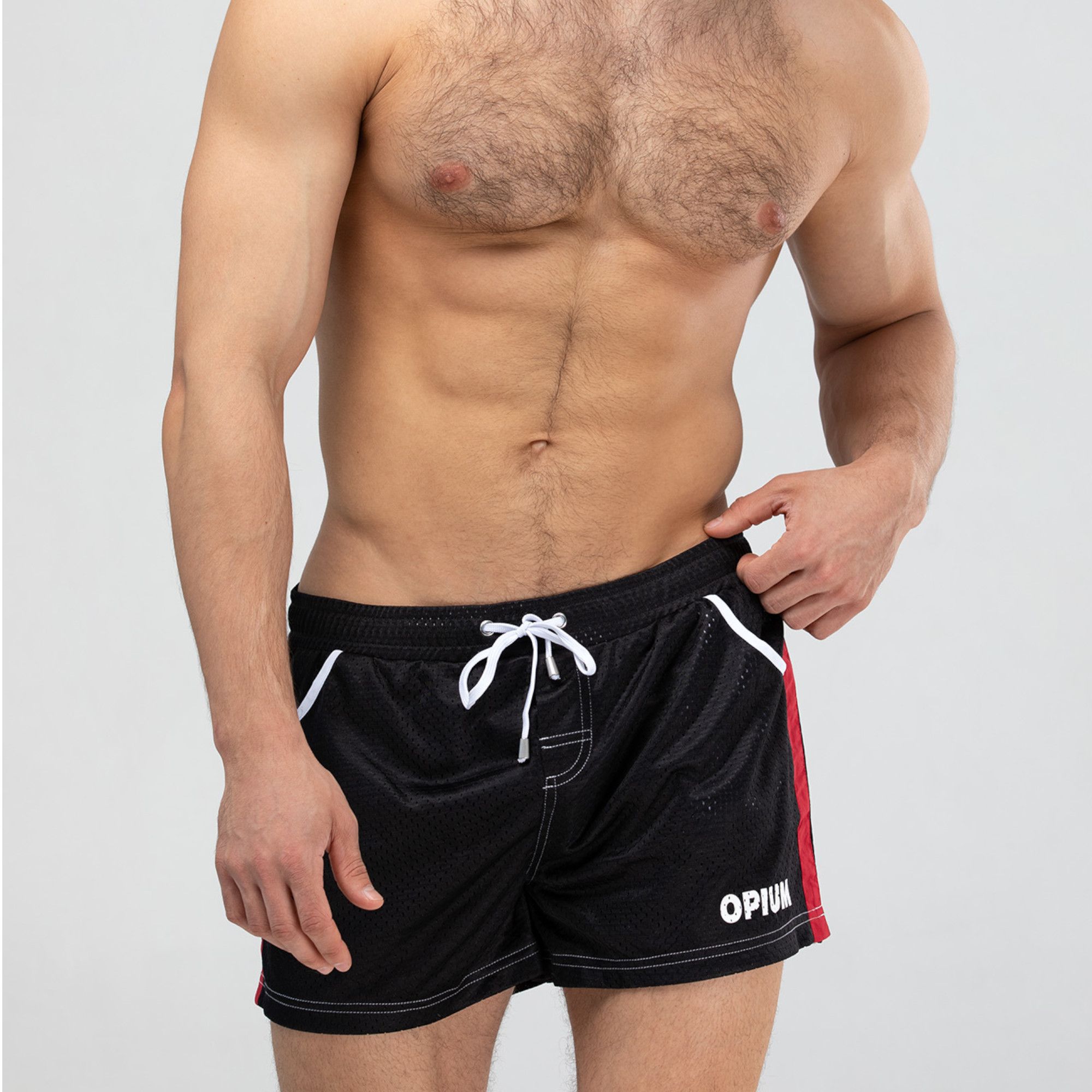 Мужские короткие шорты из быстросохнущего перфорированного материала 7