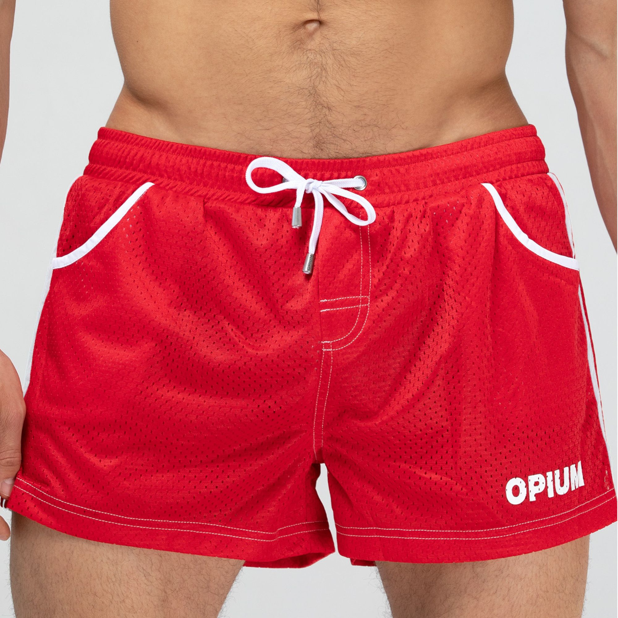 Мужские короткие шорты из быстросохнущего перфорированного материала 1