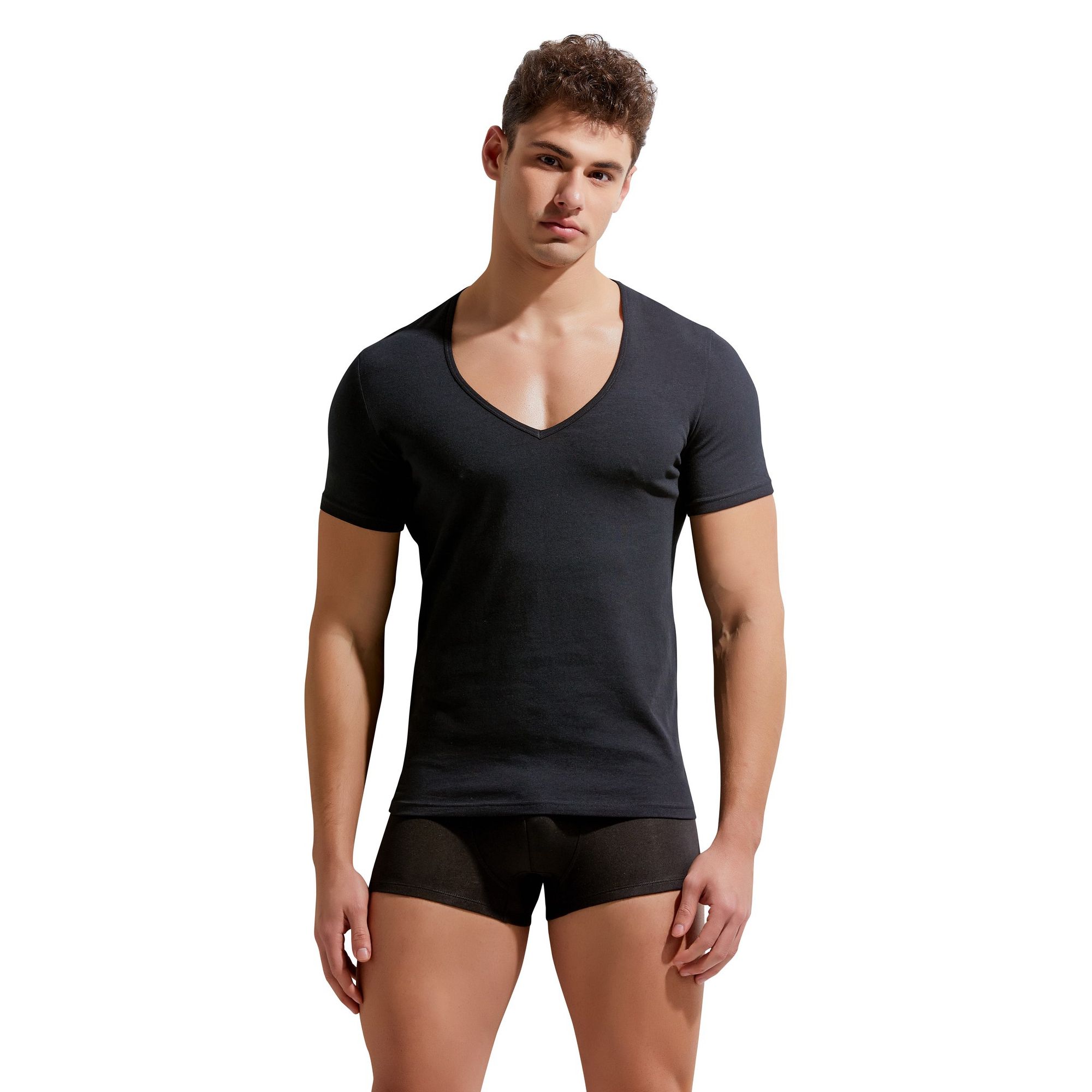 Мужская футболка с глубоким вырезом Gauvine 1