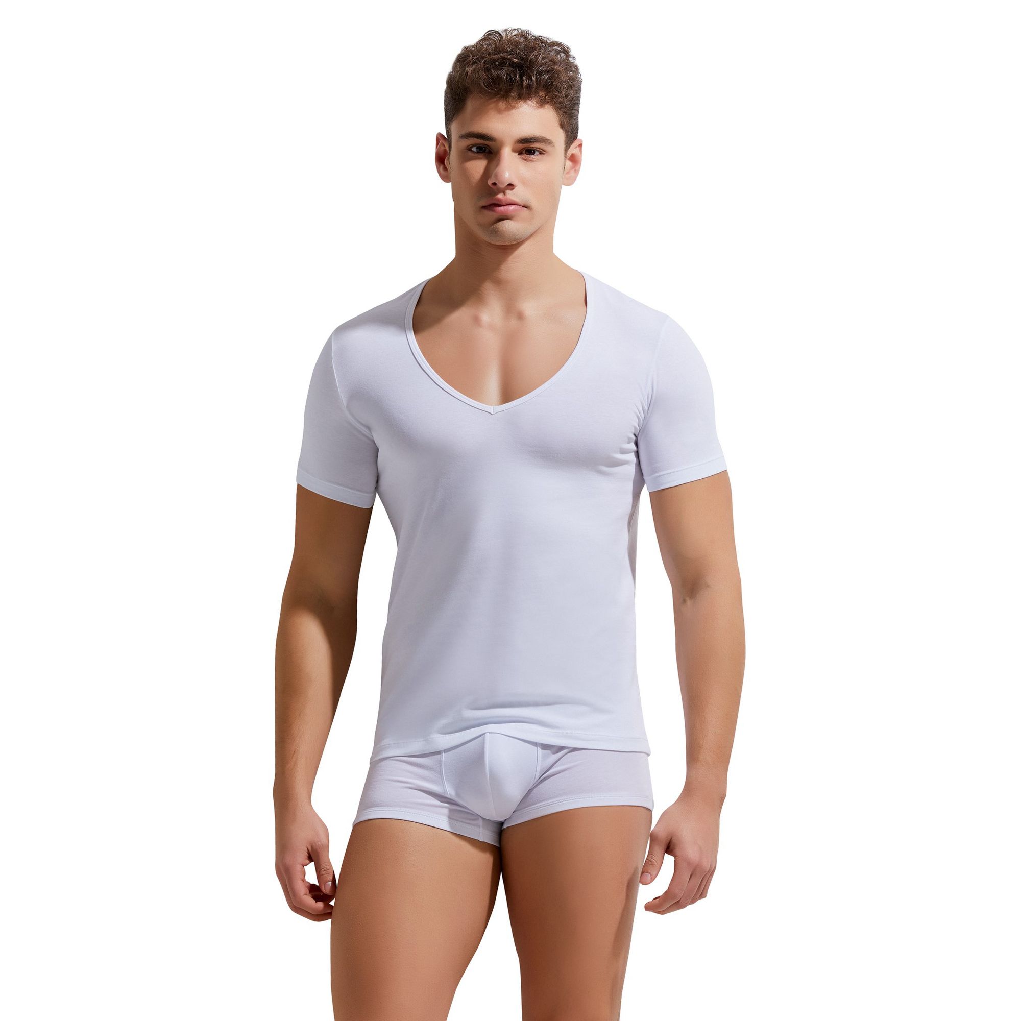 Мужская футболка с глубоким вырезом Gauvine 3