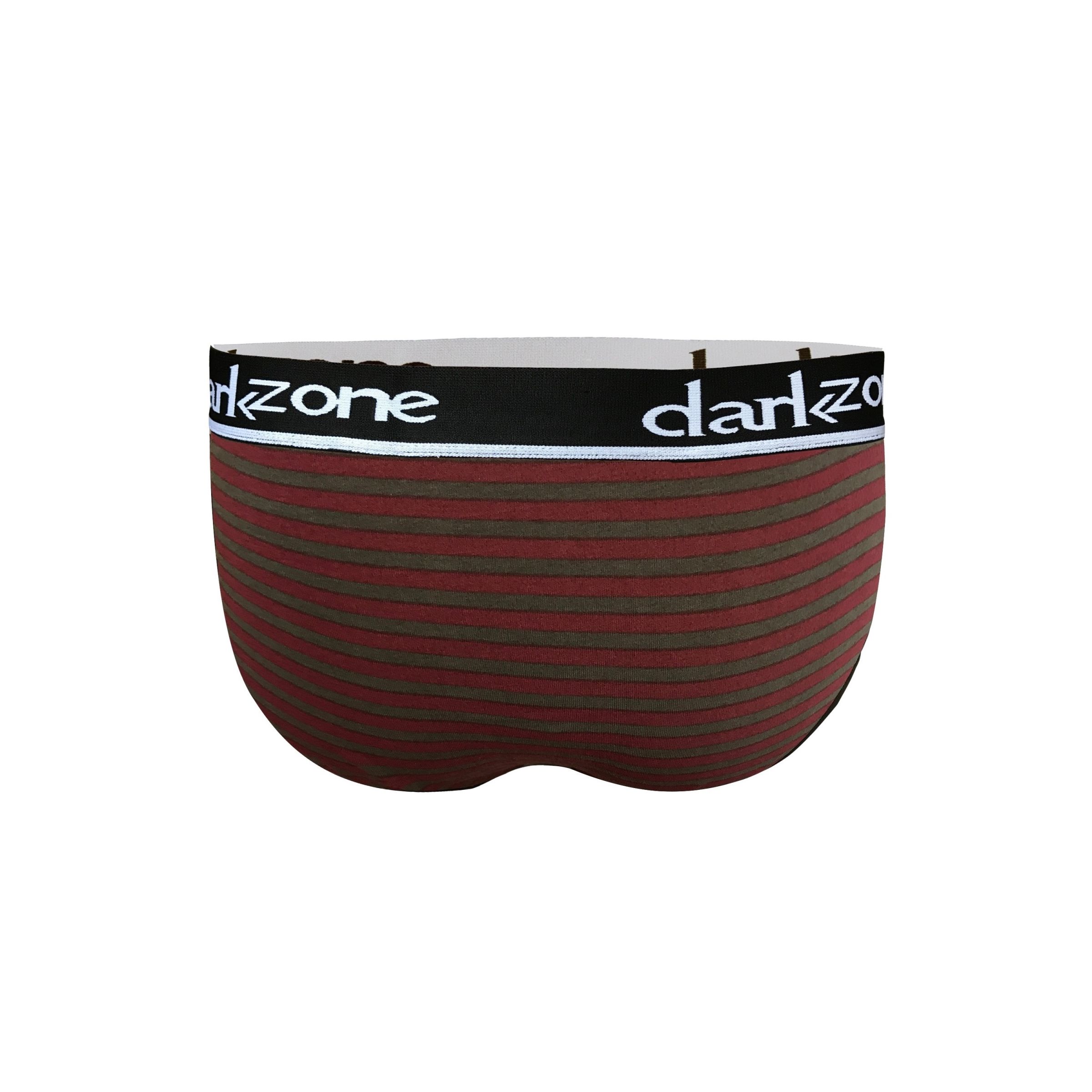 Серые мужские трусы-брифы с вырезом и полосками 2