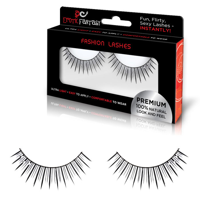 Накладные черные ресницы с прозрачными кристаллами Diamond Kiss 1