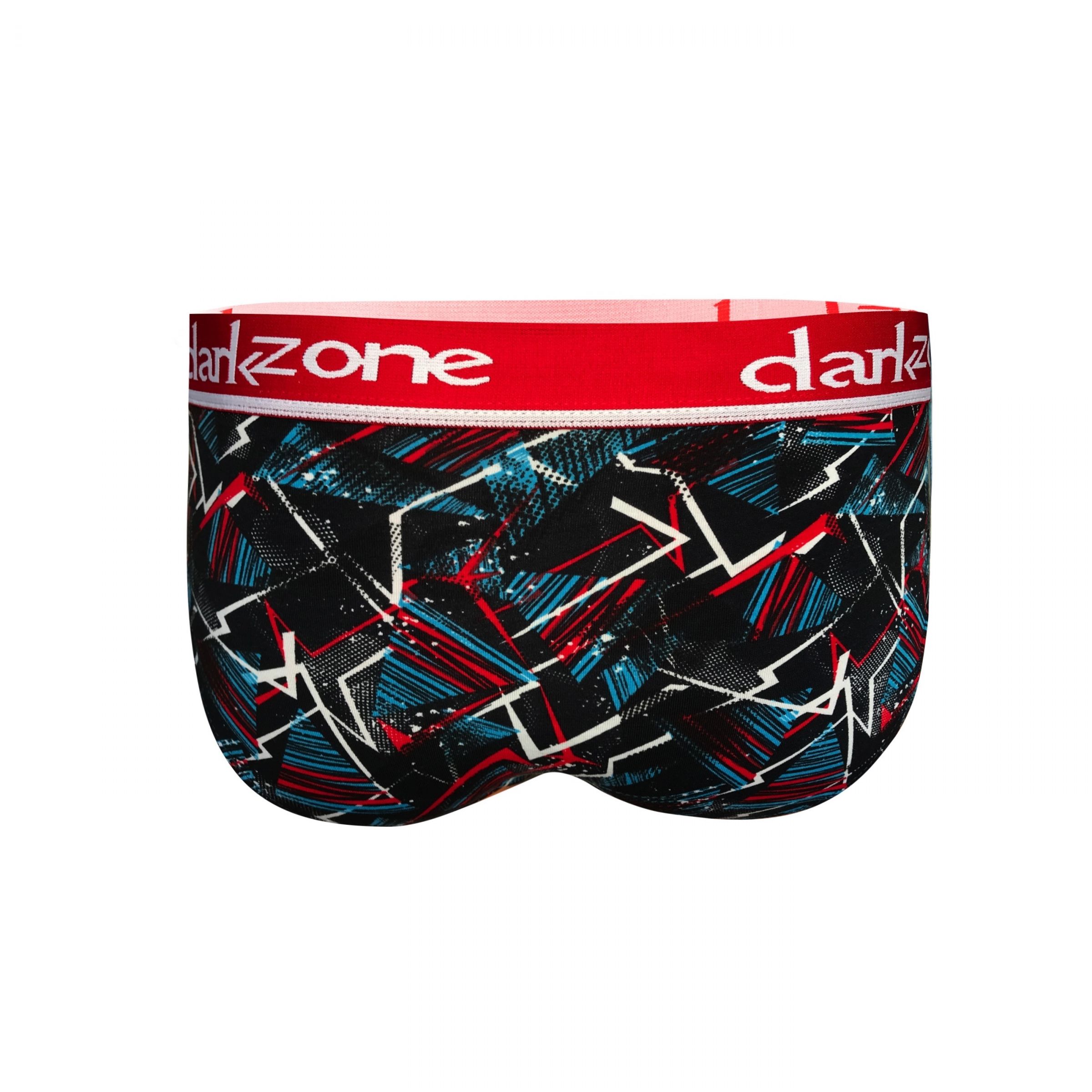 Черные трусы-брифы с разноцветным принтом 2