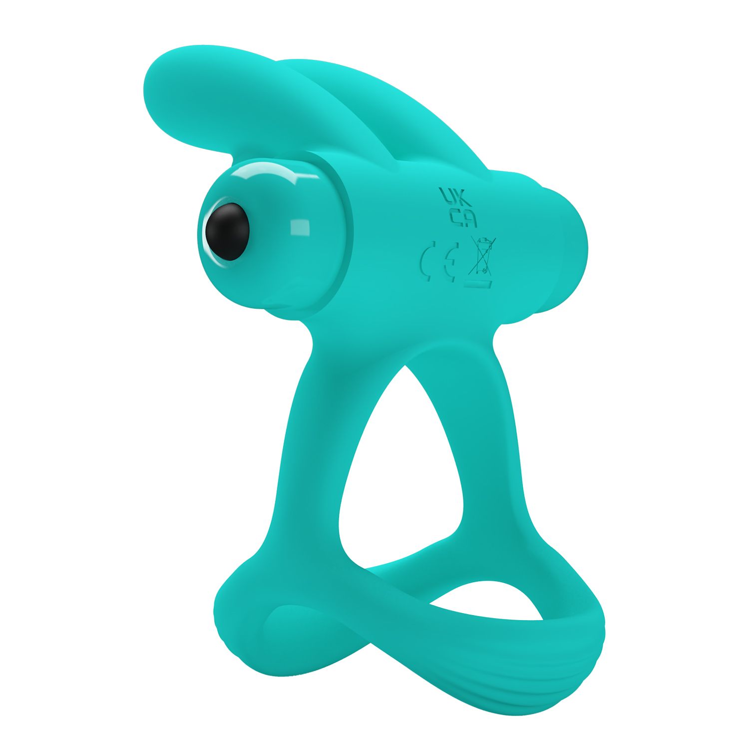 Бирюзовое эрекционное виброкольцо Passionate Dante 4