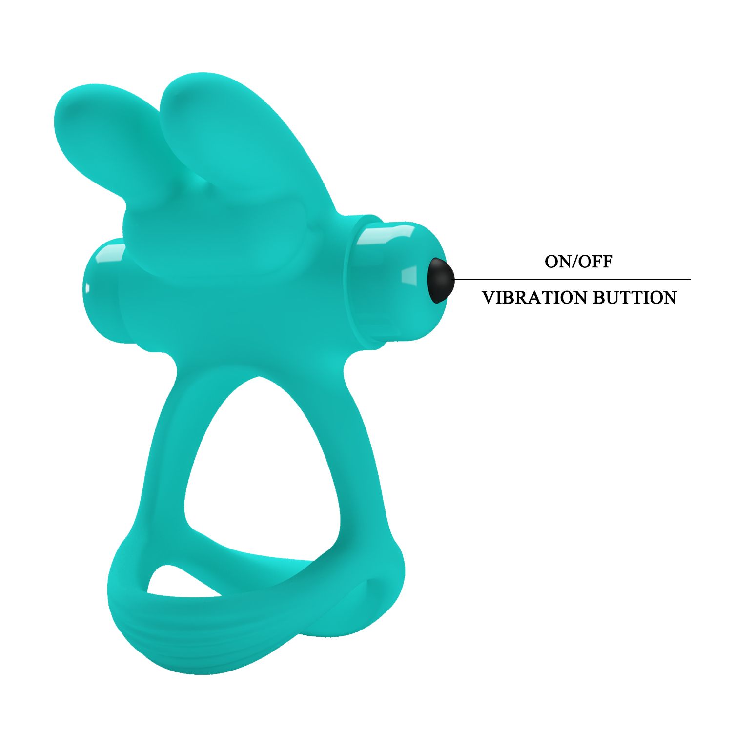 Бирюзовое эрекционное виброкольцо Passionate Dante 7