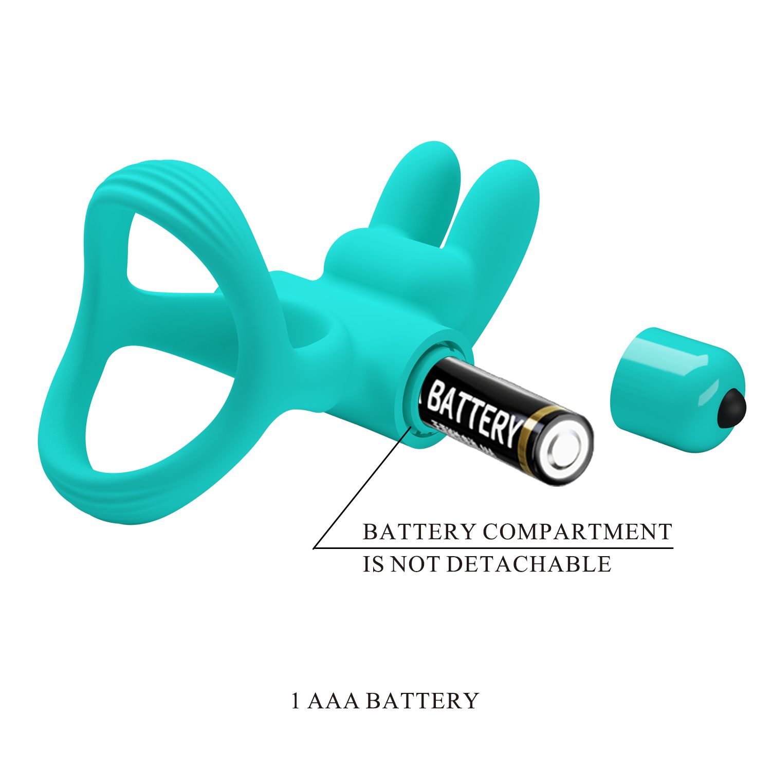 Бирюзовое эрекционное виброкольцо Passionate Dante 8