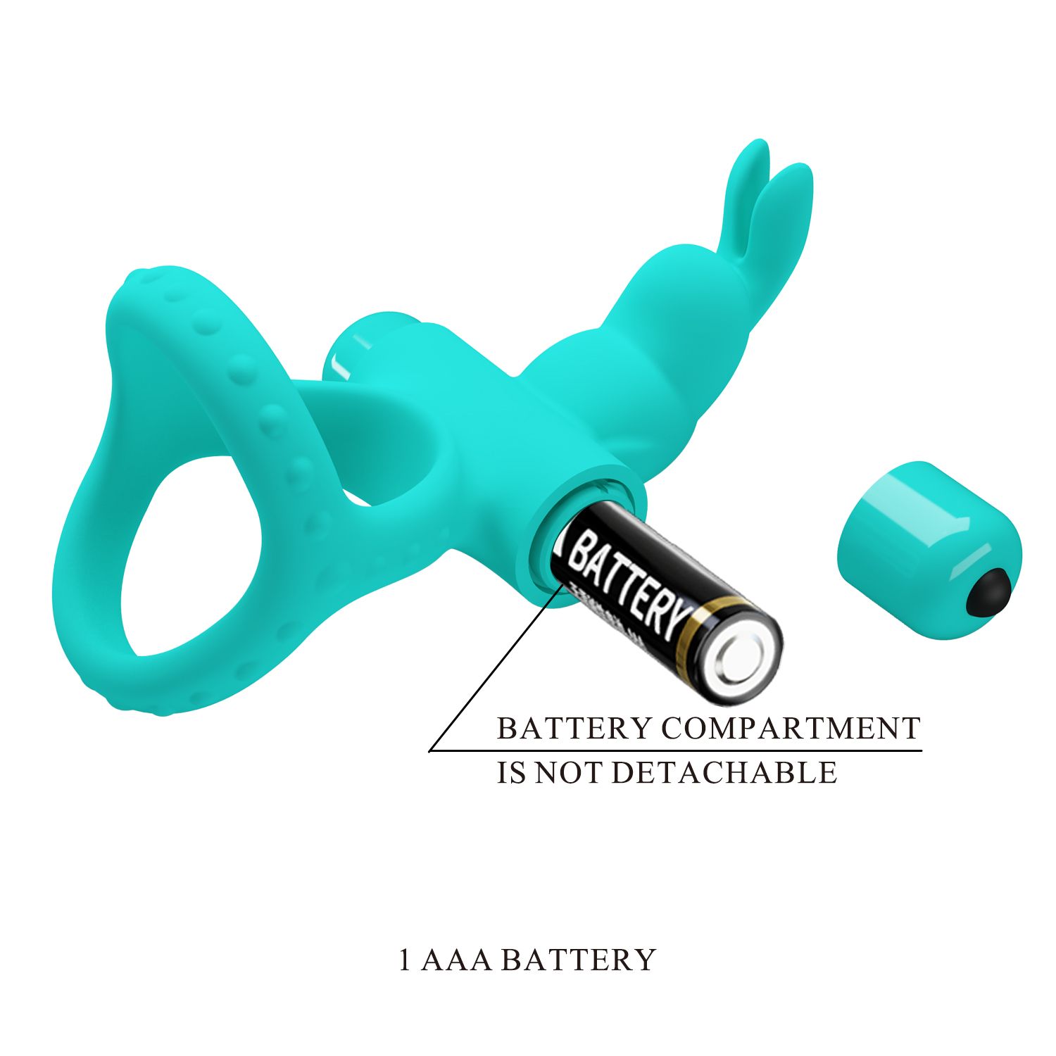 Бирюзовое эрекционное виброкольцо Passionate Figgy 9