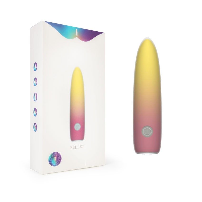 Желтая перезаряжаемая вибропуля Bullet - 10,1 см. 2