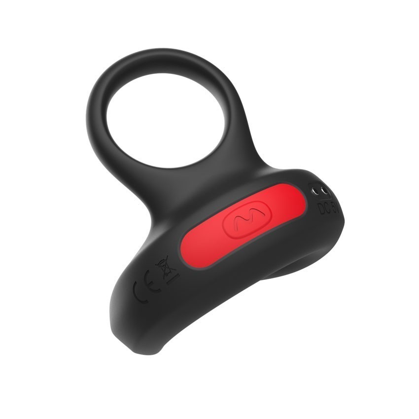 Черное эрекционное виброкольцо Cock Ring с пультом ДУ 11