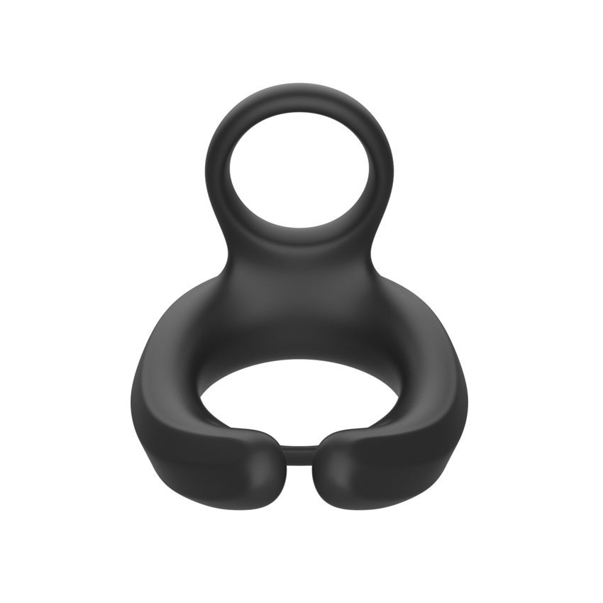 Черное эрекционное виброкольцо Cock Ring с пультом ДУ 12