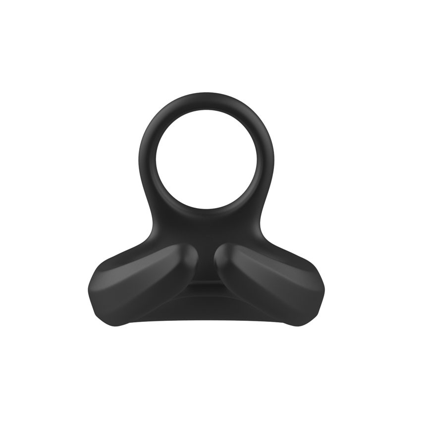 Черное эрекционное виброкольцо Cock Ring с пультом ДУ 4