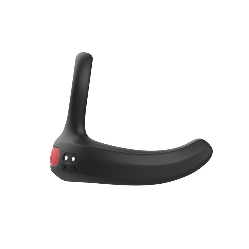 Черное эрекционное виброкольцо Cock Ring с пультом ДУ 5