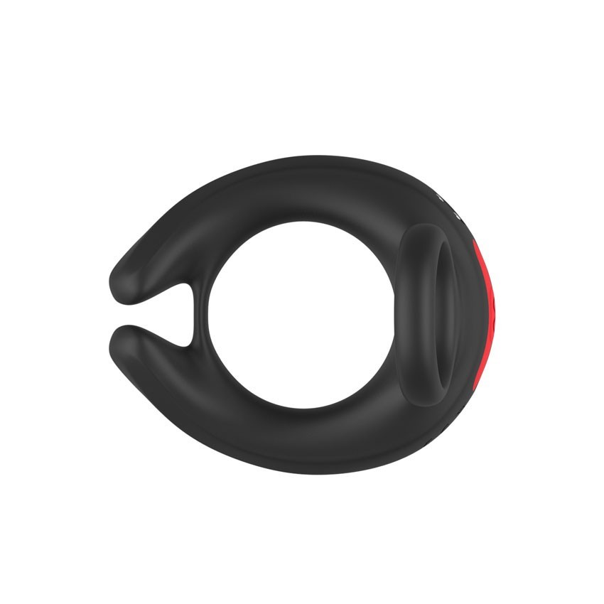 Черное эрекционное виброкольцо Cock Ring с пультом ДУ 7