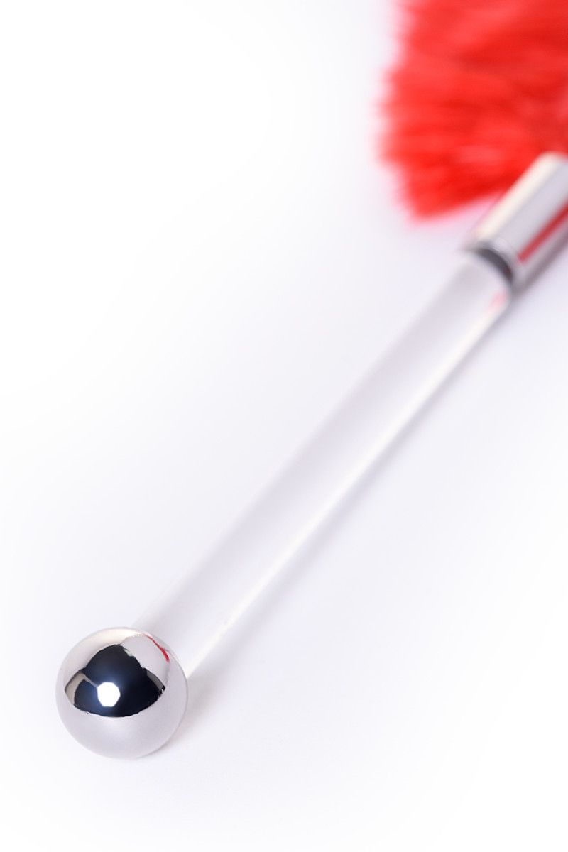 Красное страусиное пёрышко - 40 см. 4