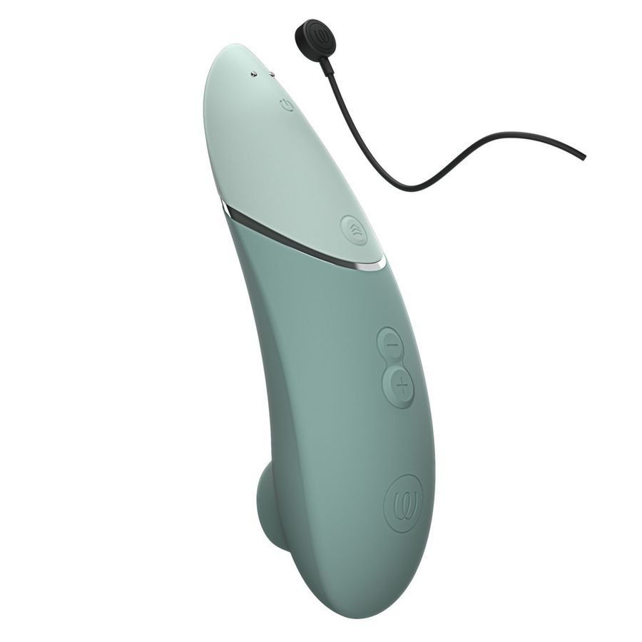 Зеленый бесконтактный клиторальный стимулятор Womanizer Next 5