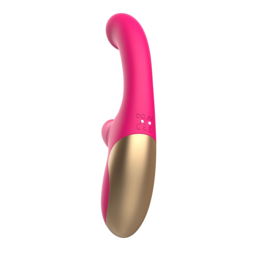 Розовый изогнутый вибромассажер - 20,3 см. 8