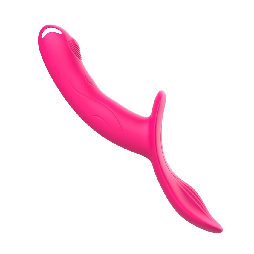 Розовый поясной вибратор с пультом ДУ 1