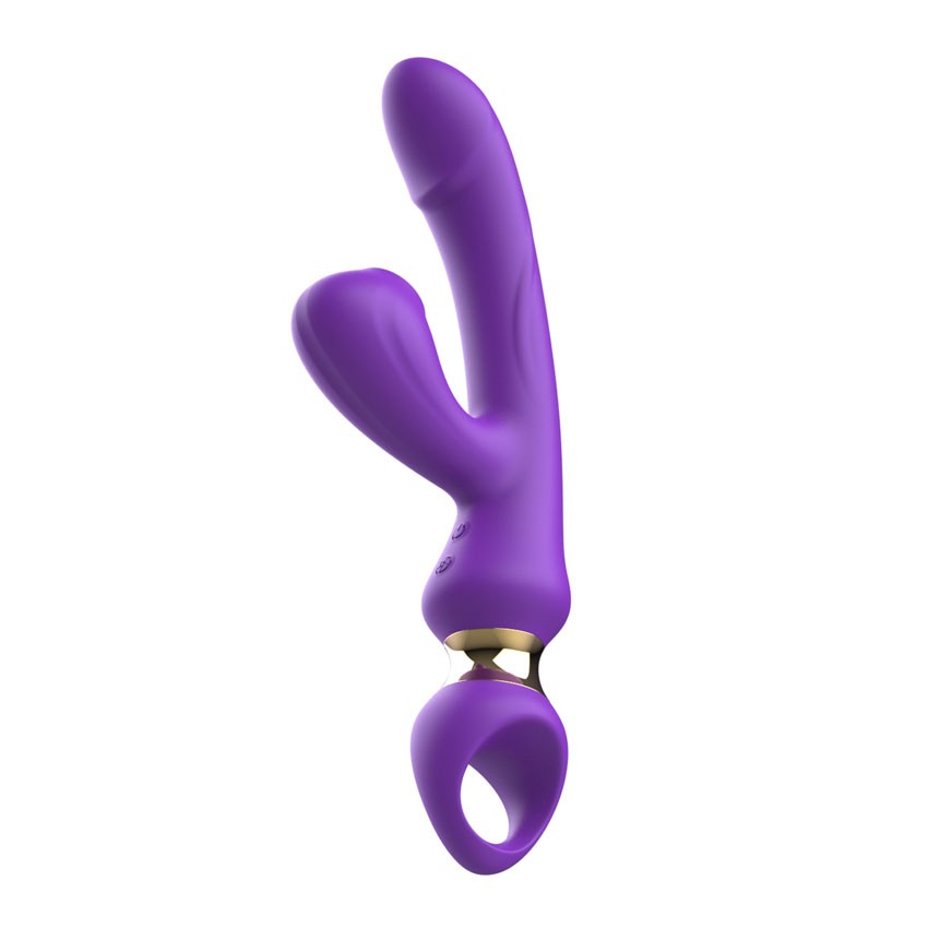 Фиолетовый вибратор-кролик с вакуумной стимуляцией клитора - 24,6 см. 9