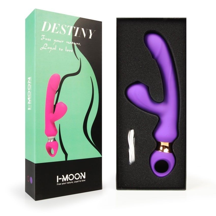 Фиолетовый вибратор-кролик с вакуумной стимуляцией клитора - 24,6 см. 10