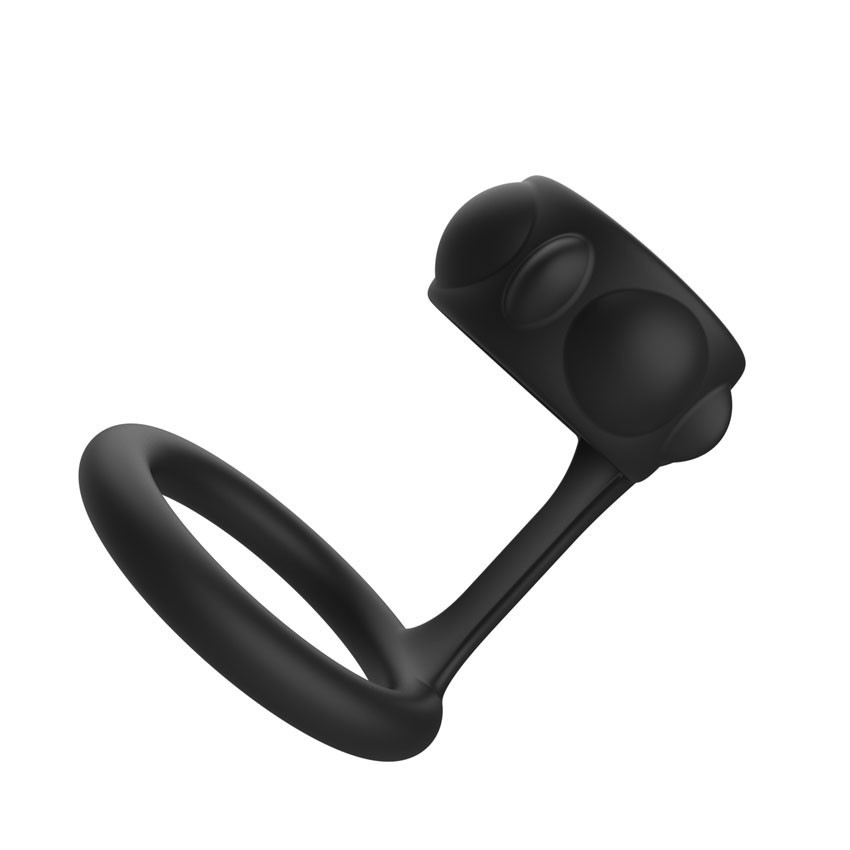 Черная эрекционная насадка на пенис - 6,2 см. 2