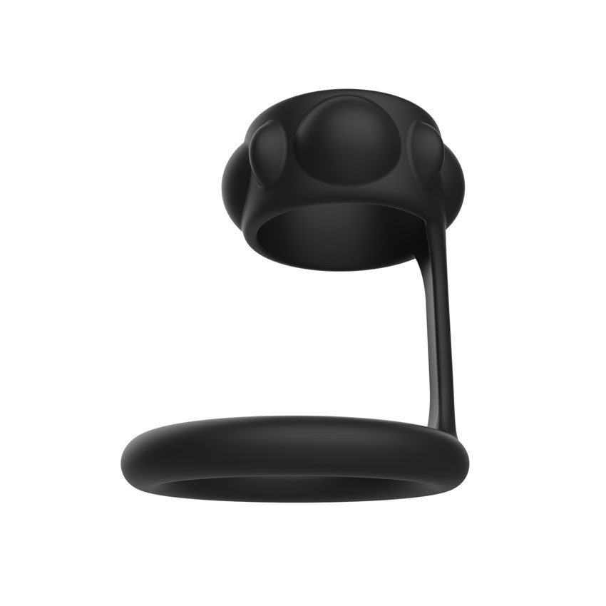 Черная эрекционная насадка на пенис - 6,2 см. 11