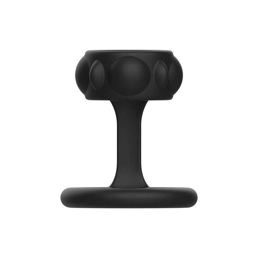 Черная эрекционная насадка на пенис - 6,2 см. 3