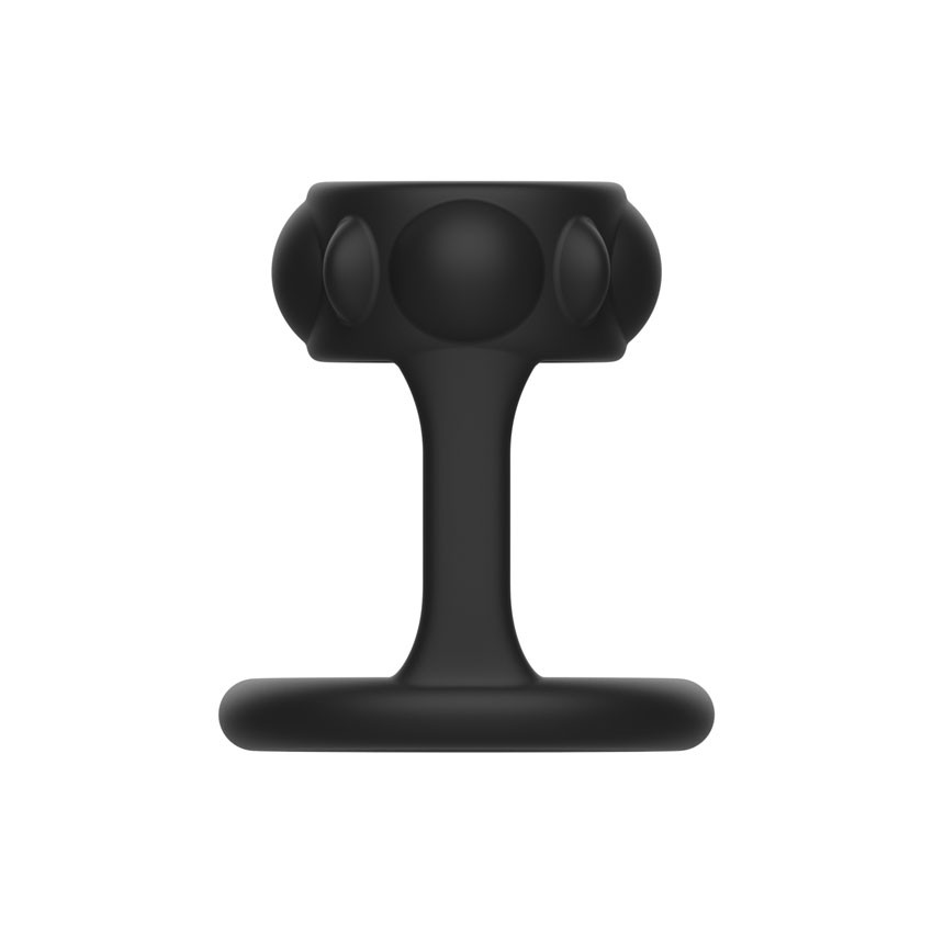 Черная эрекционная насадка на пенис - 6,2 см. 4