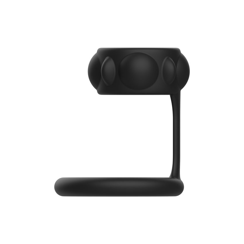 Черная эрекционная насадка на пенис - 6,2 см. 5