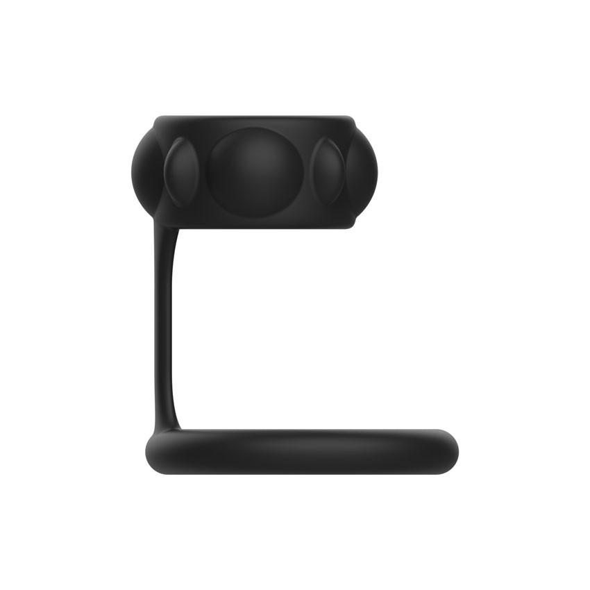 Черная эрекционная насадка на пенис - 6,2 см. 6