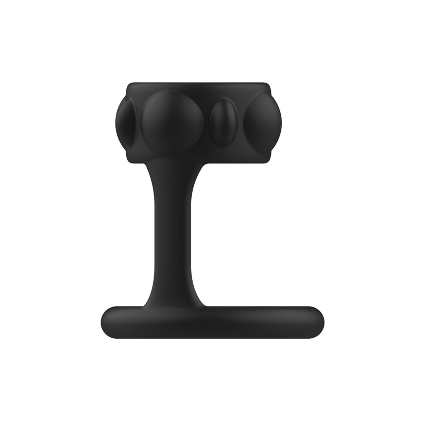 Черная эрекционная насадка на пенис - 6,2 см. 8