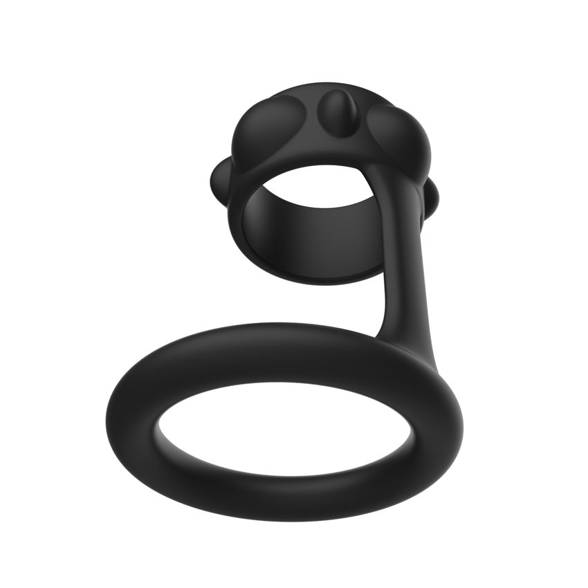 Черная эрекционная насадка на пенис - 6,2 см. 9