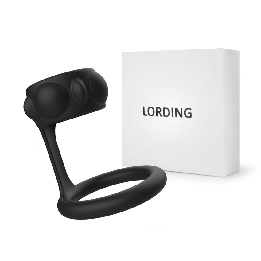 Черная эрекционная насадка на пенис - 6,2 см. 1