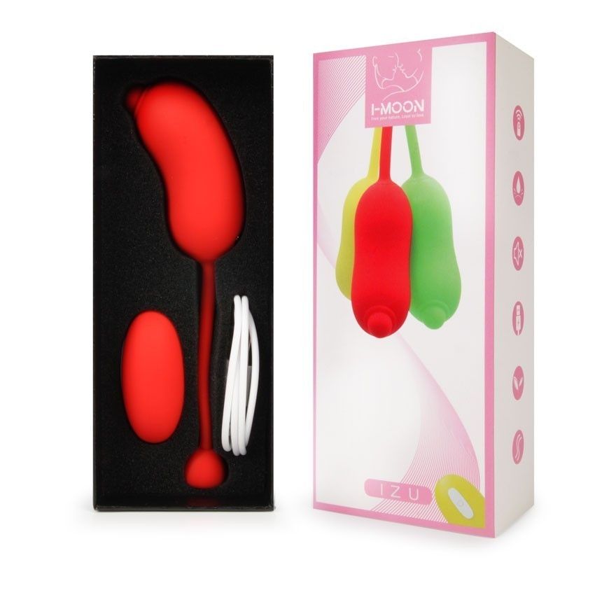 Красное виброяйцо с пультом ДУ 12