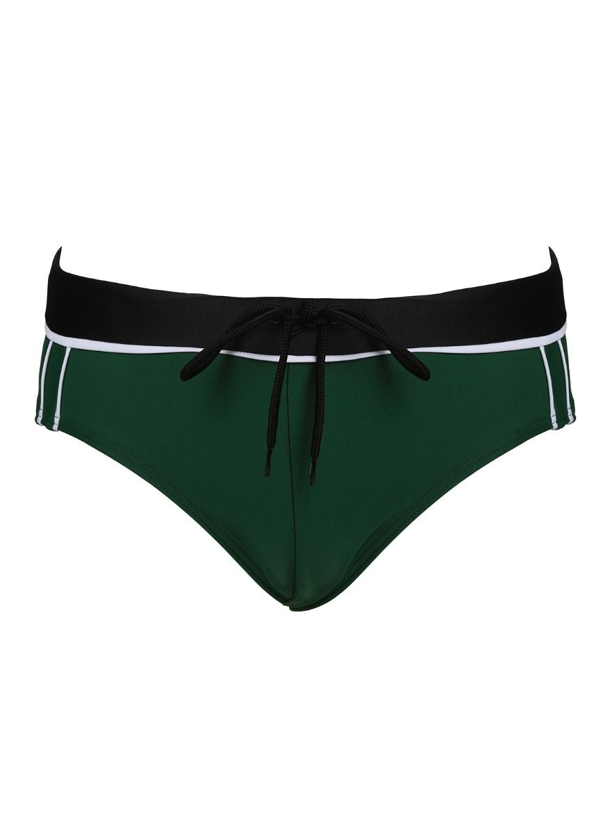 Пляжные плавки с контрастной отделкой 5