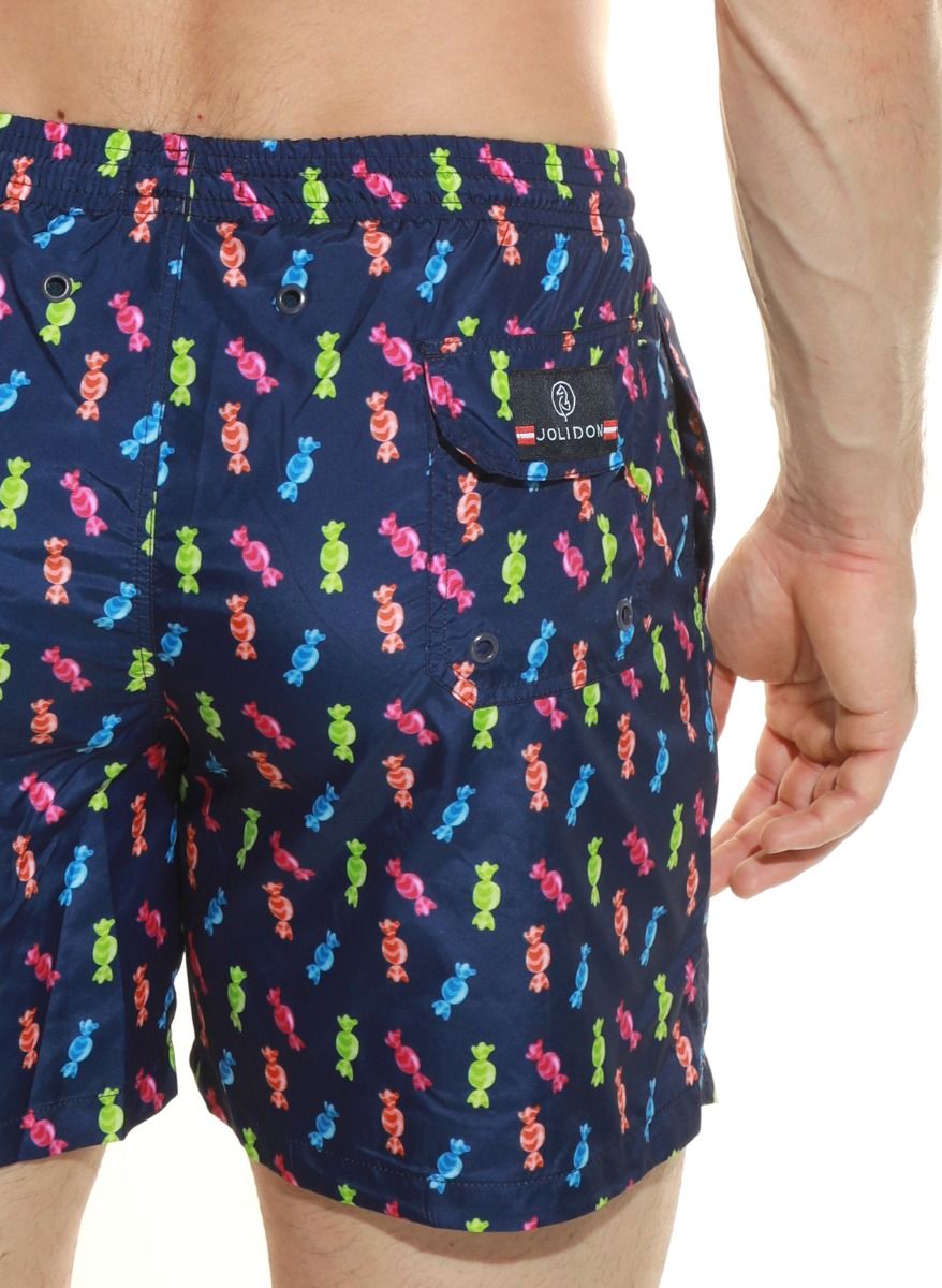 Мужские пляжные шорты с принтом в виде конфет 2