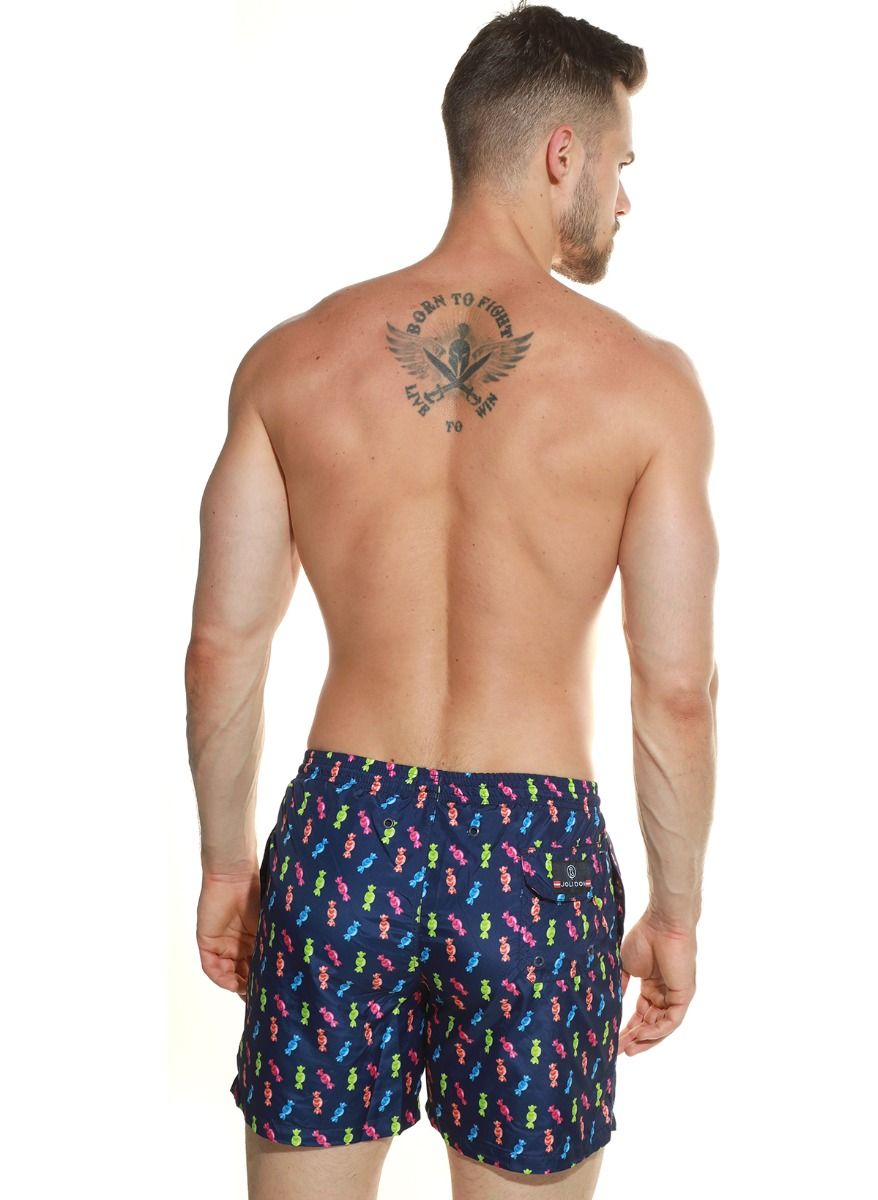 Мужские пляжные шорты с принтом в виде конфет 4