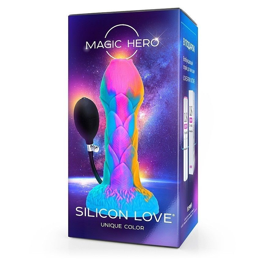 Яркий фантазийный фаллоимитатор с имитацией эякуляции - 20 см. 3