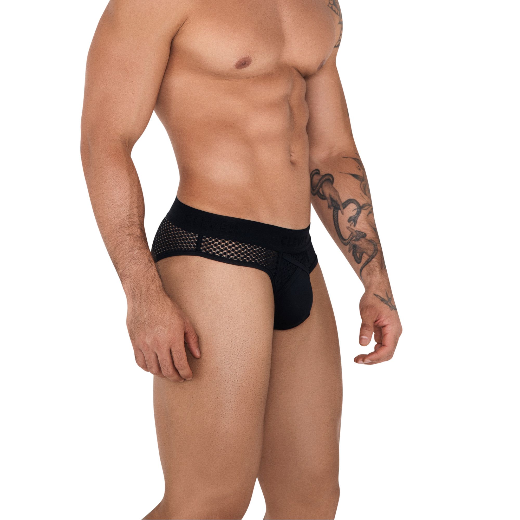 Черные мужские трусы-брифы оригинального кроя Swirl Brief 2