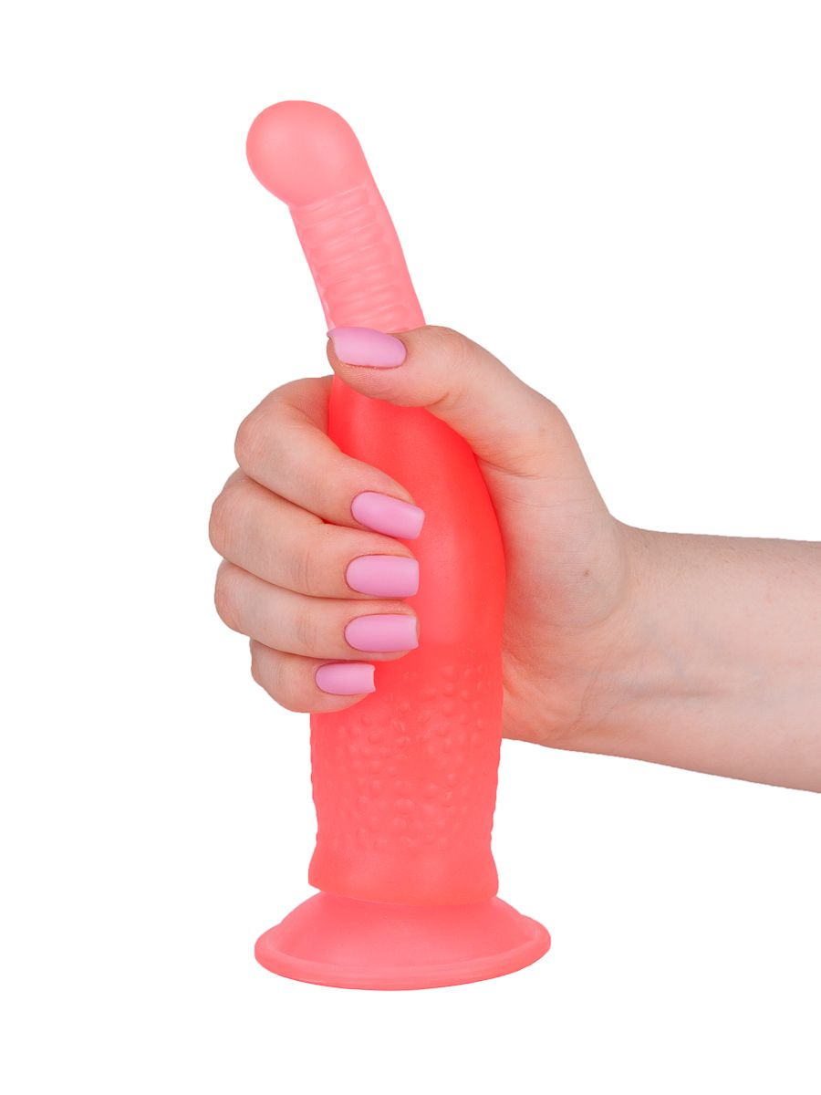 Розовый анальный стимулятор на присоске - 16,5 см. 5