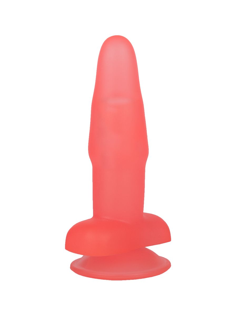 Розовый гелевый анальный стимулятор на присоске - 14 см. 2