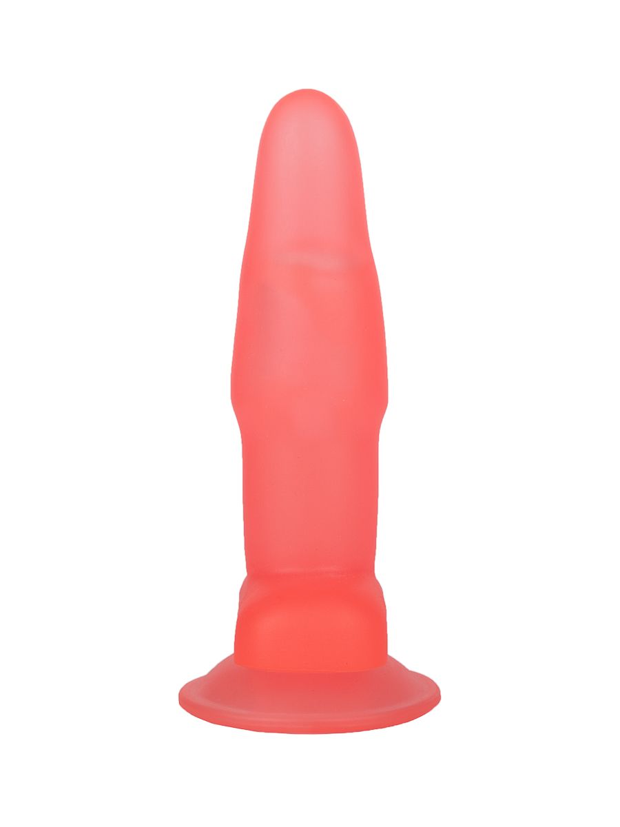 Розовый гелевый анальный стимулятор на присоске - 14 см. 3