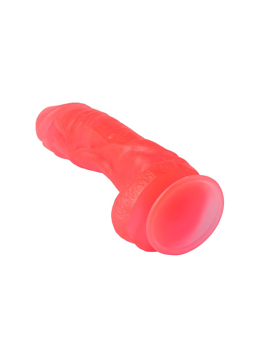 Большой розовый фаллоимитатор на присоске - 20,5 см. 4