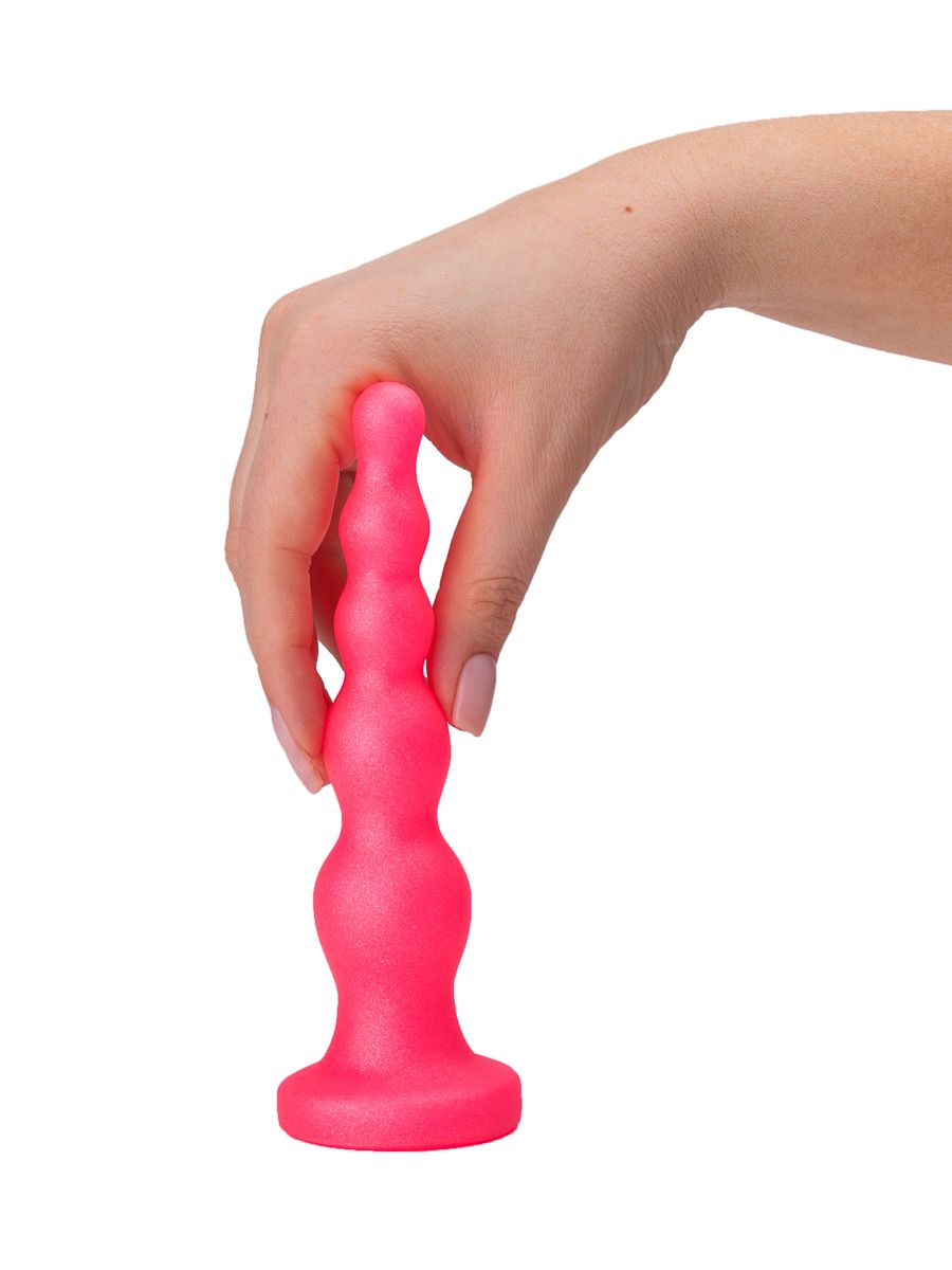Розовая анальная ёлочка - 17,5 см. 3