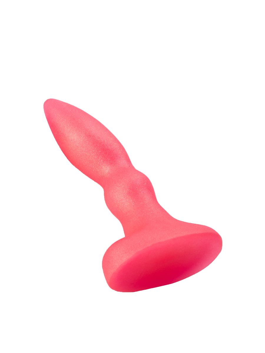 Розовая гелевая пробочка с каплевидным кончиком - 10 см. 4