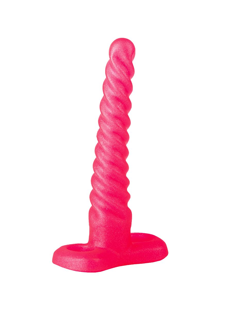 Спиралевидный гелевый плаг розового цвета - 15 см. 2