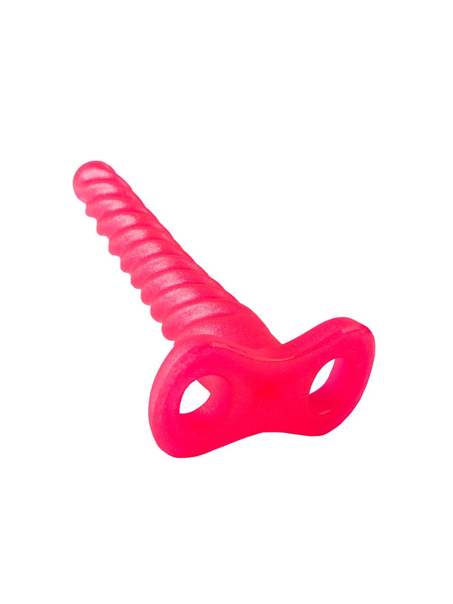 Спиралевидный гелевый плаг розового цвета - 15 см. 4