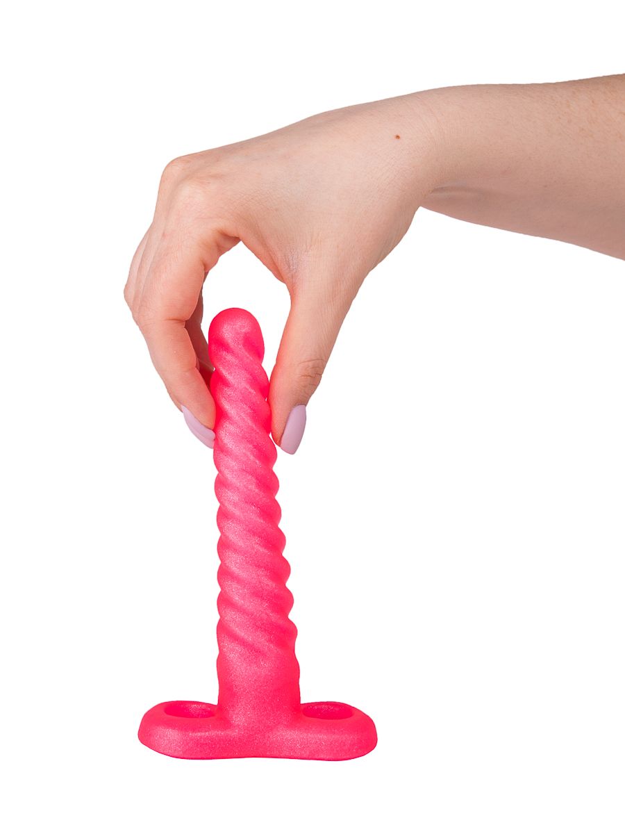 Спиралевидный гелевый плаг розового цвета - 15 см. 5