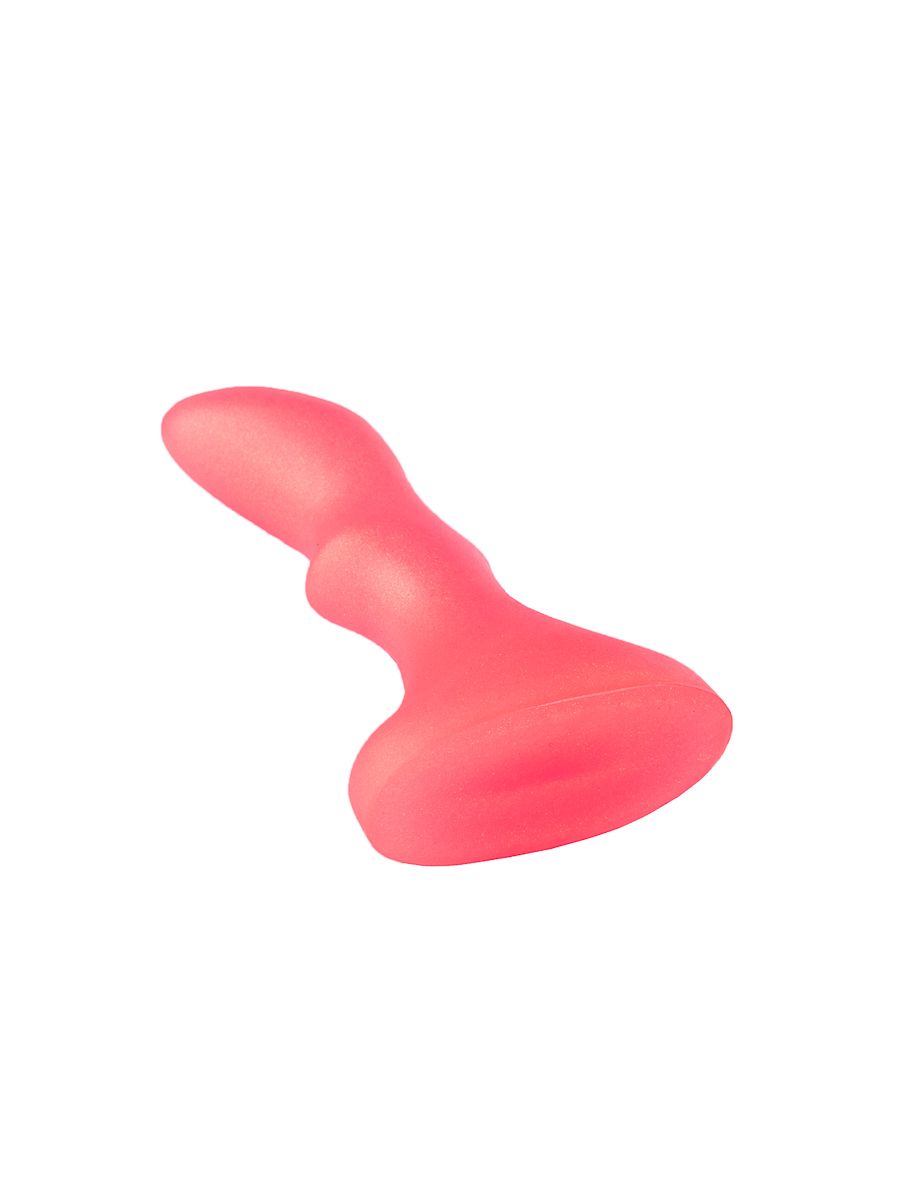 Розовый массажёр простаты - 10 см. 4