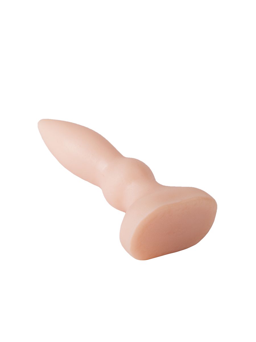 Телесный анальный плаг с каплевидным кончиком - 10 см. 4